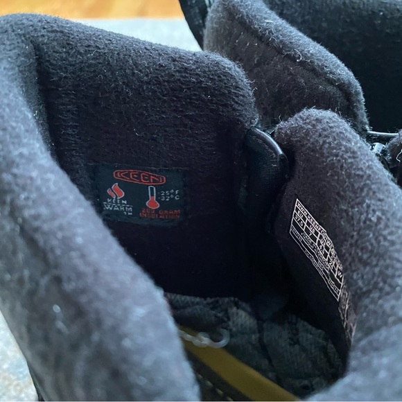 Keen Black Waterproof Snow Winter Womens Hoodoo III Low Zip Boot SIZE 7 - Picture 11 of 12